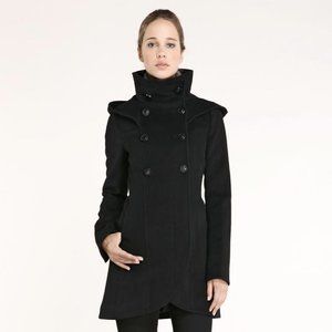 • Soia & Kyo • Belinda Hooded Wool Coat Sz XXS